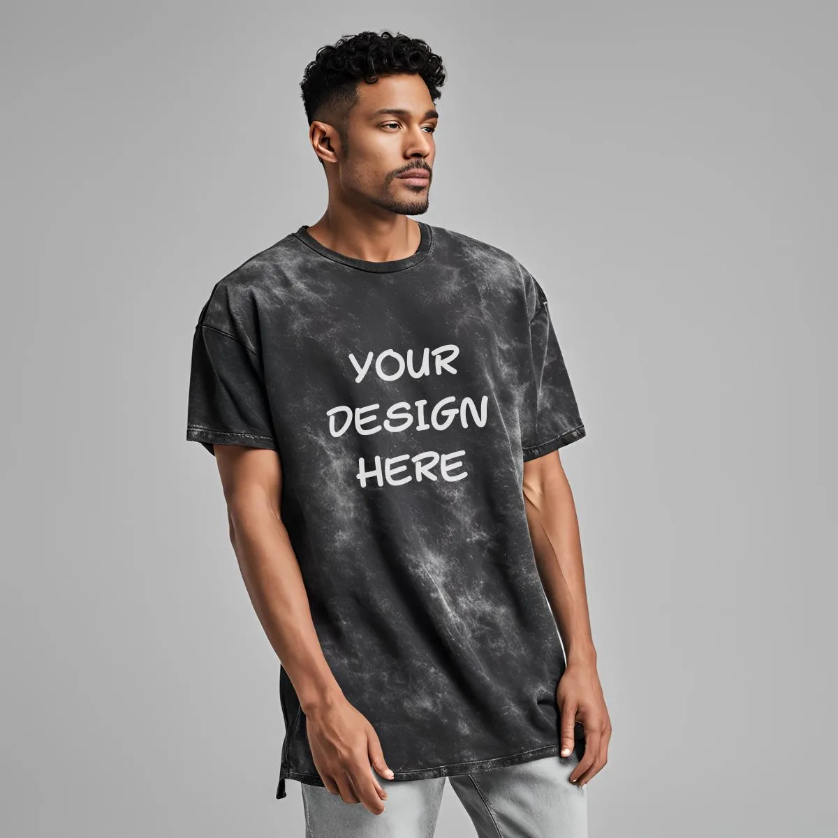 Custom Premium Unisex Acid Washed Oversized T-Shirts