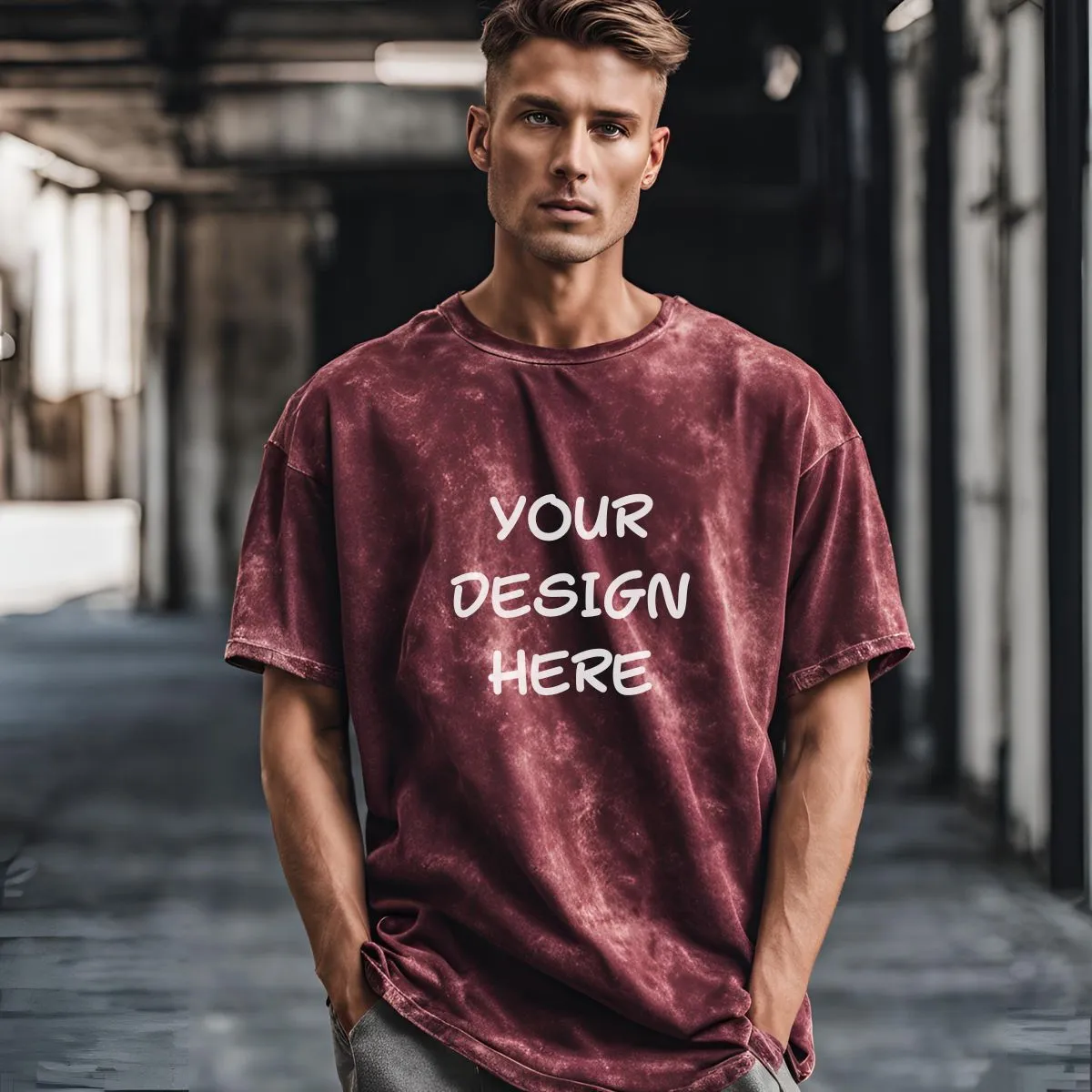 Custom Premium Unisex Acid Washed Oversized T-Shirts