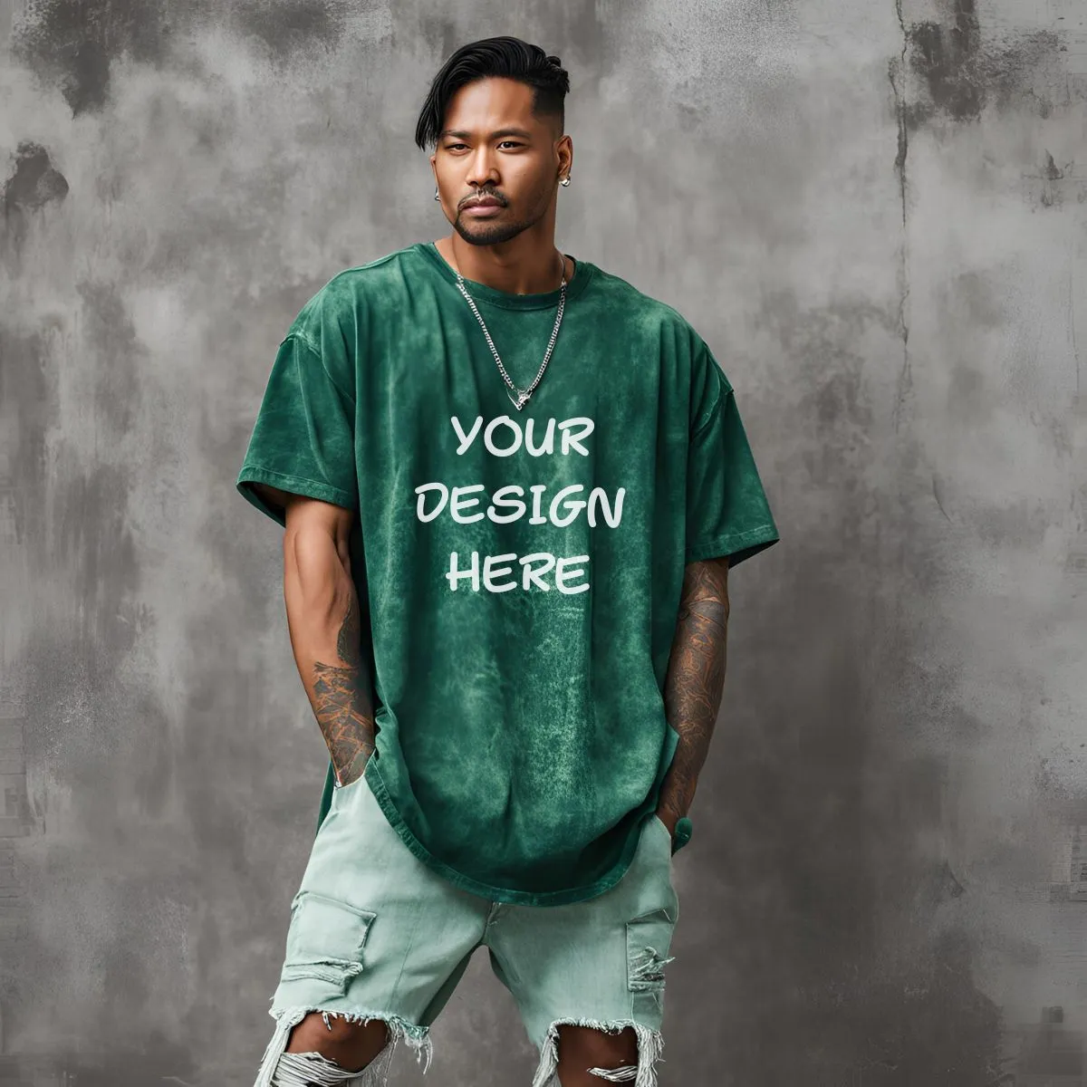 Custom Premium Unisex Acid Washed Oversized T-Shirts