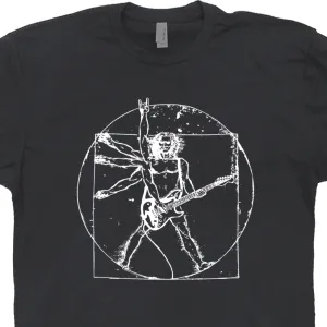 Davinci Guitar Shirt Fender Guitar TShirts Gibson Guitar Graphic Shirts Vintage Rock Shirts