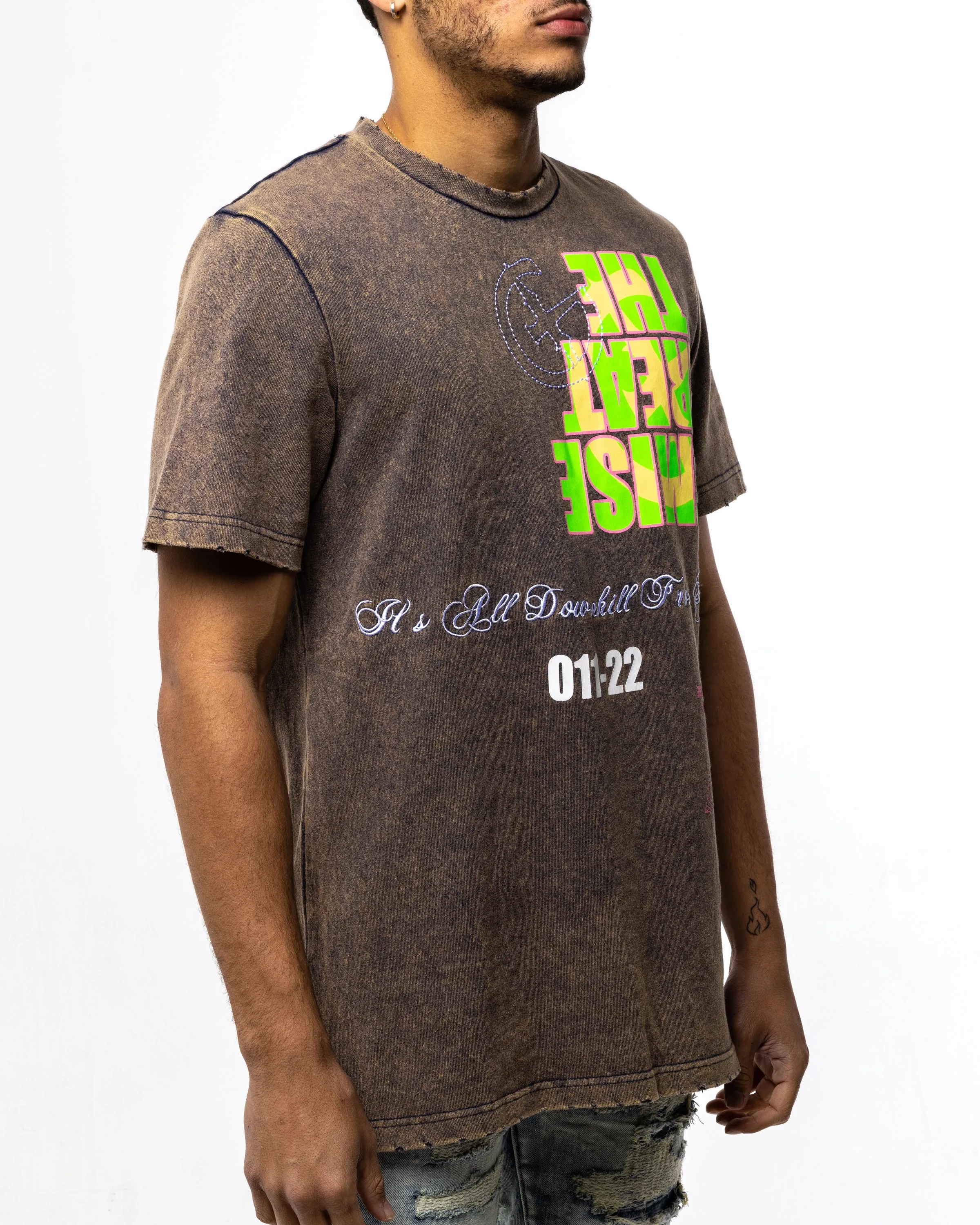 DEMISE T-SHIRT (SPACE/MAUVE)
