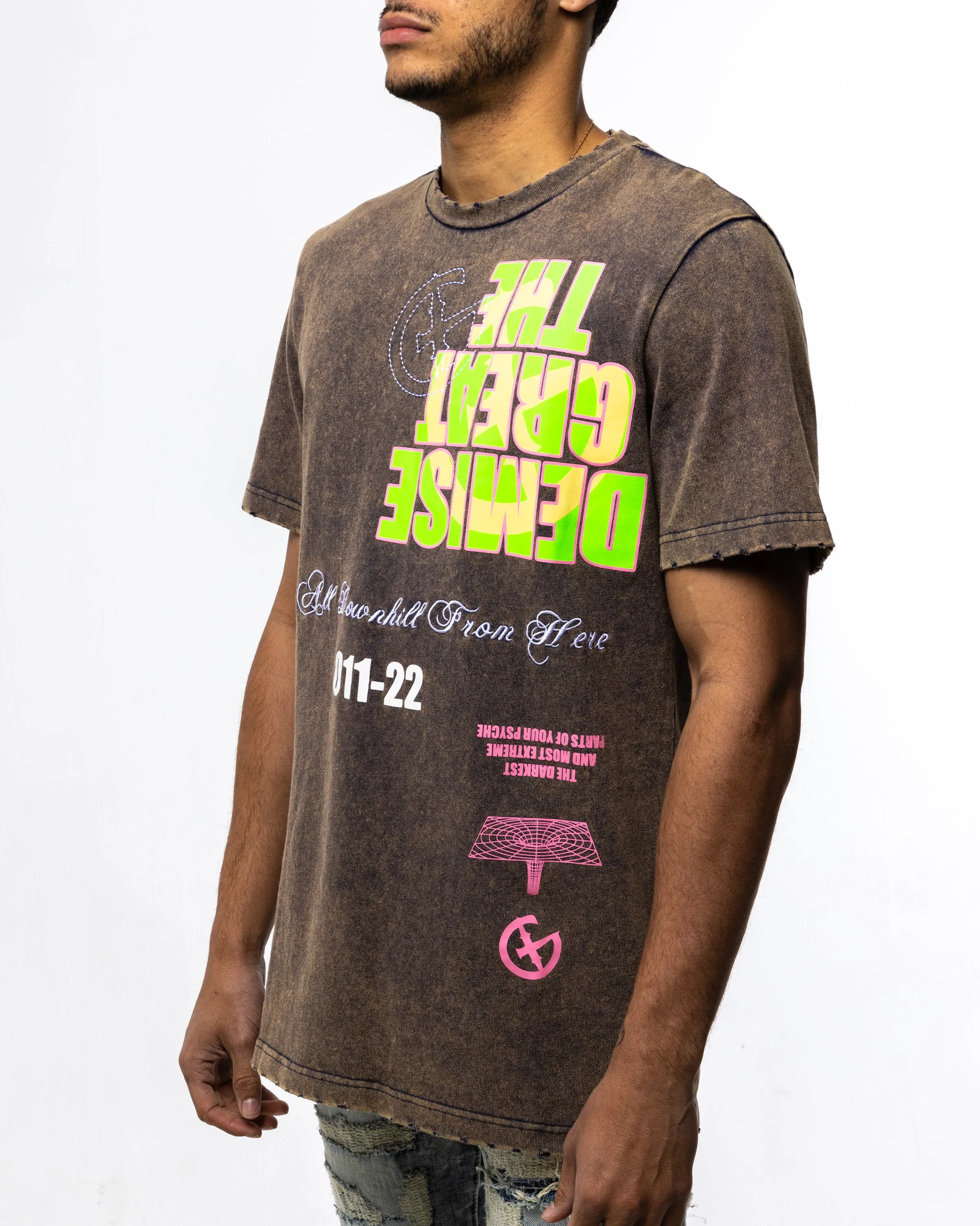 DEMISE T-SHIRT (SPACE/MAUVE)