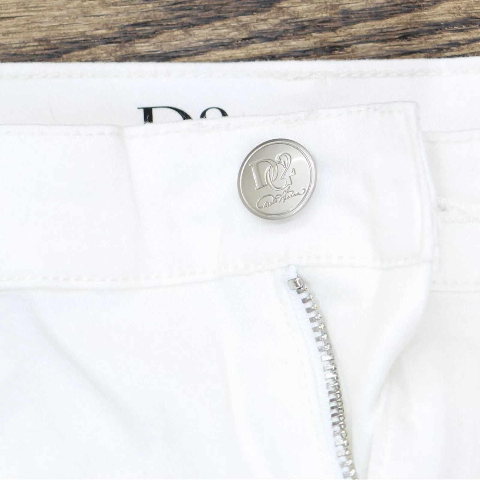 DG2 by Diane Gilman Womens Virtual Stretch Skinny Jean 687733 Ivory White 14