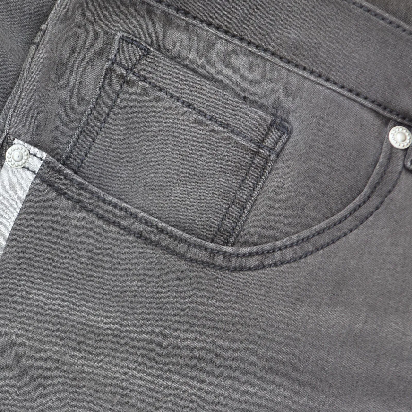 DG2 Plus Virtual Stretch Metallic Side Stripe Skinny Jeans Gray 22W