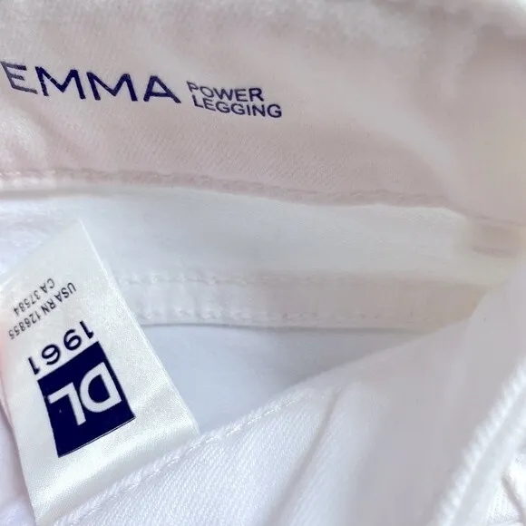 DL1961 White EMMA Power Legging Women Jeans 24 Skinny Stretch $225