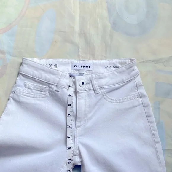 DL1961 White EMMA Power Legging Women Jeans 24 Skinny Stretch $225