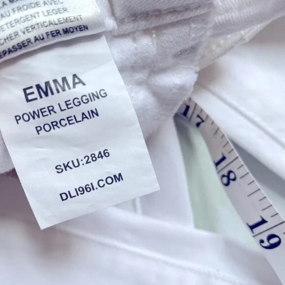 DL1961 White EMMA Power Legging Women Jeans 24 Skinny Stretch $225