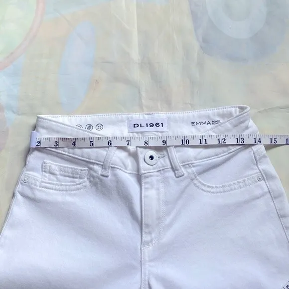 DL1961 White EMMA Power Legging Women Jeans 24 Skinny Stretch $225
