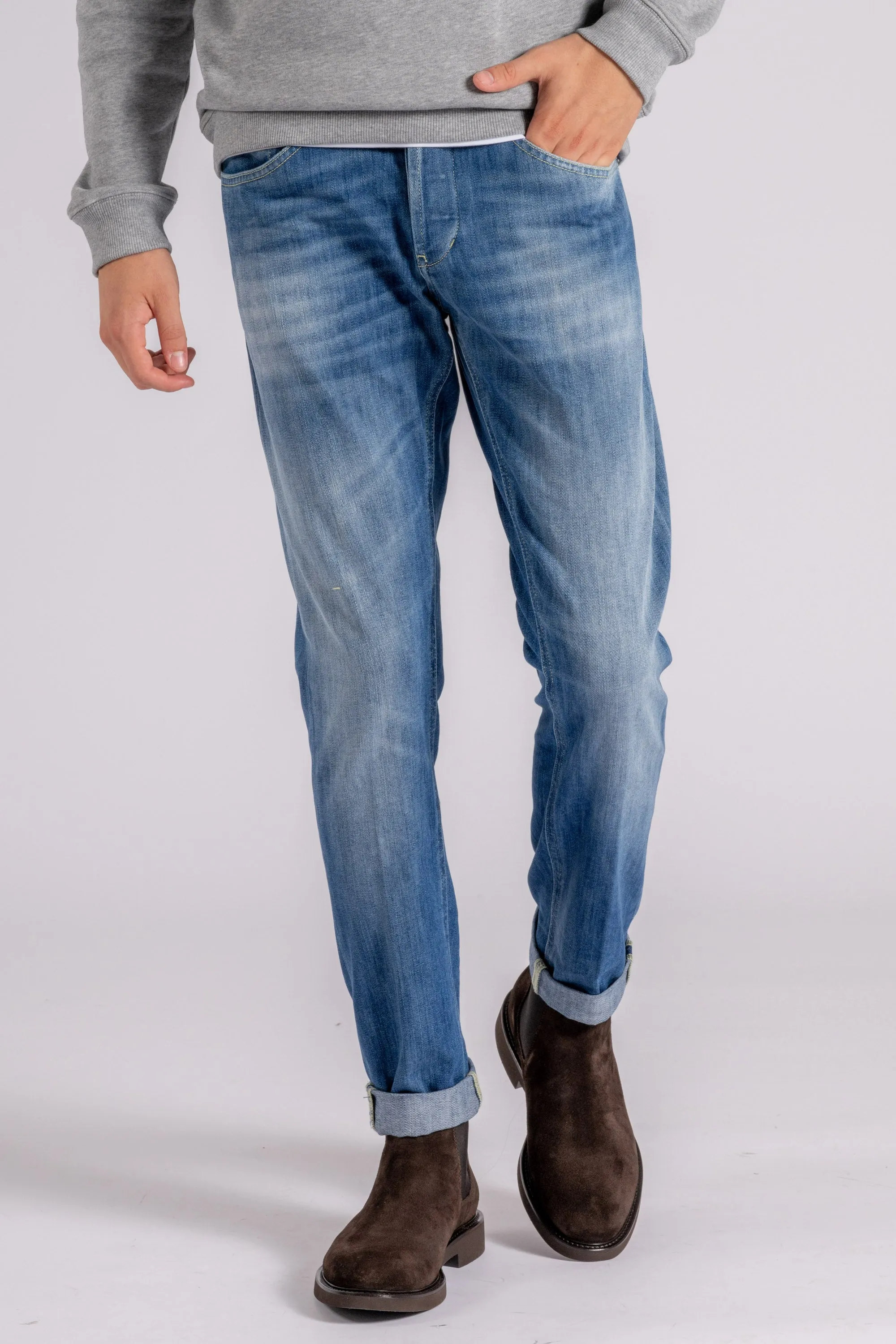Dondup Jeans George Cotone/Elastomultiestere Blu