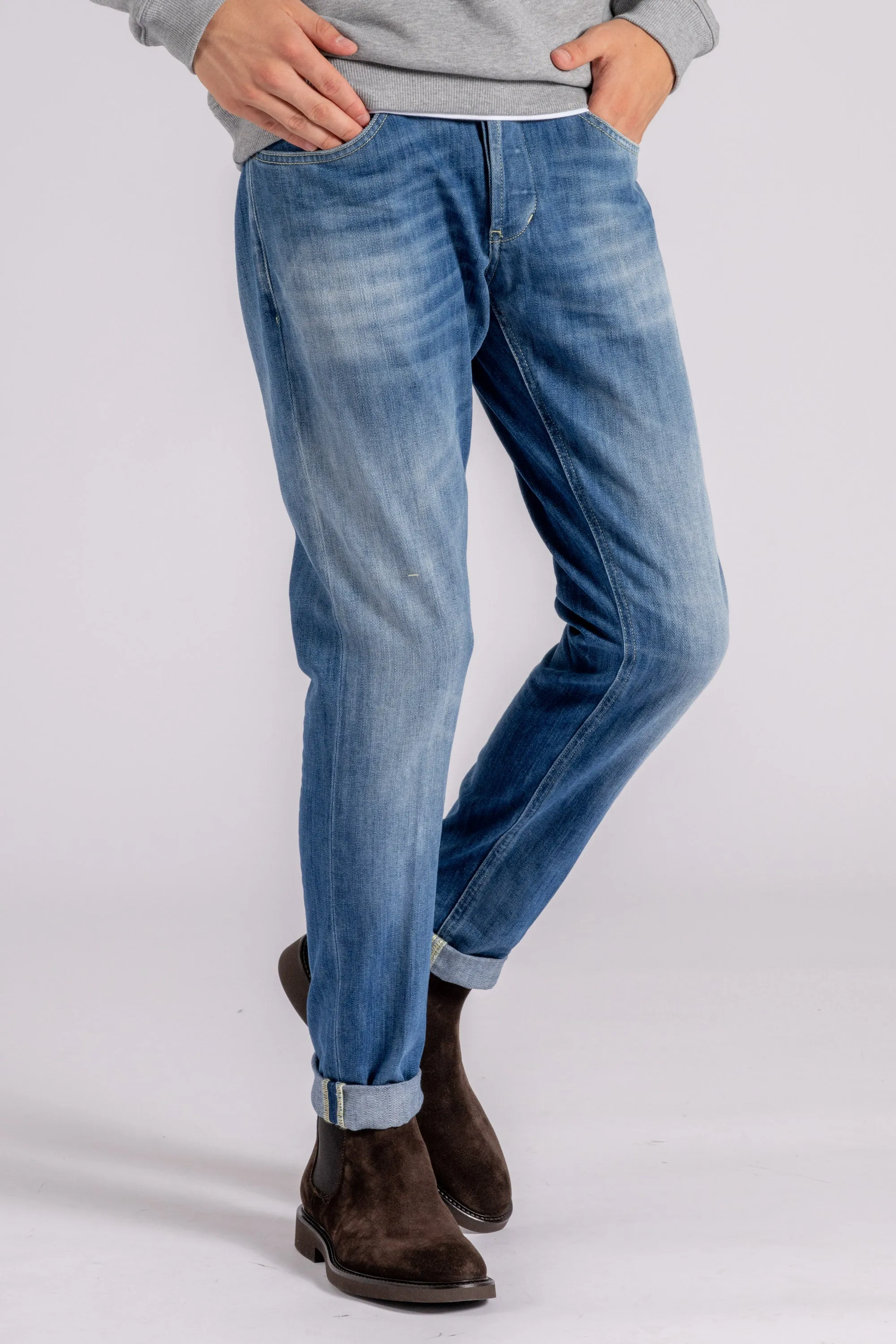 Dondup Jeans George Cotone/Elastomultiestere Blu