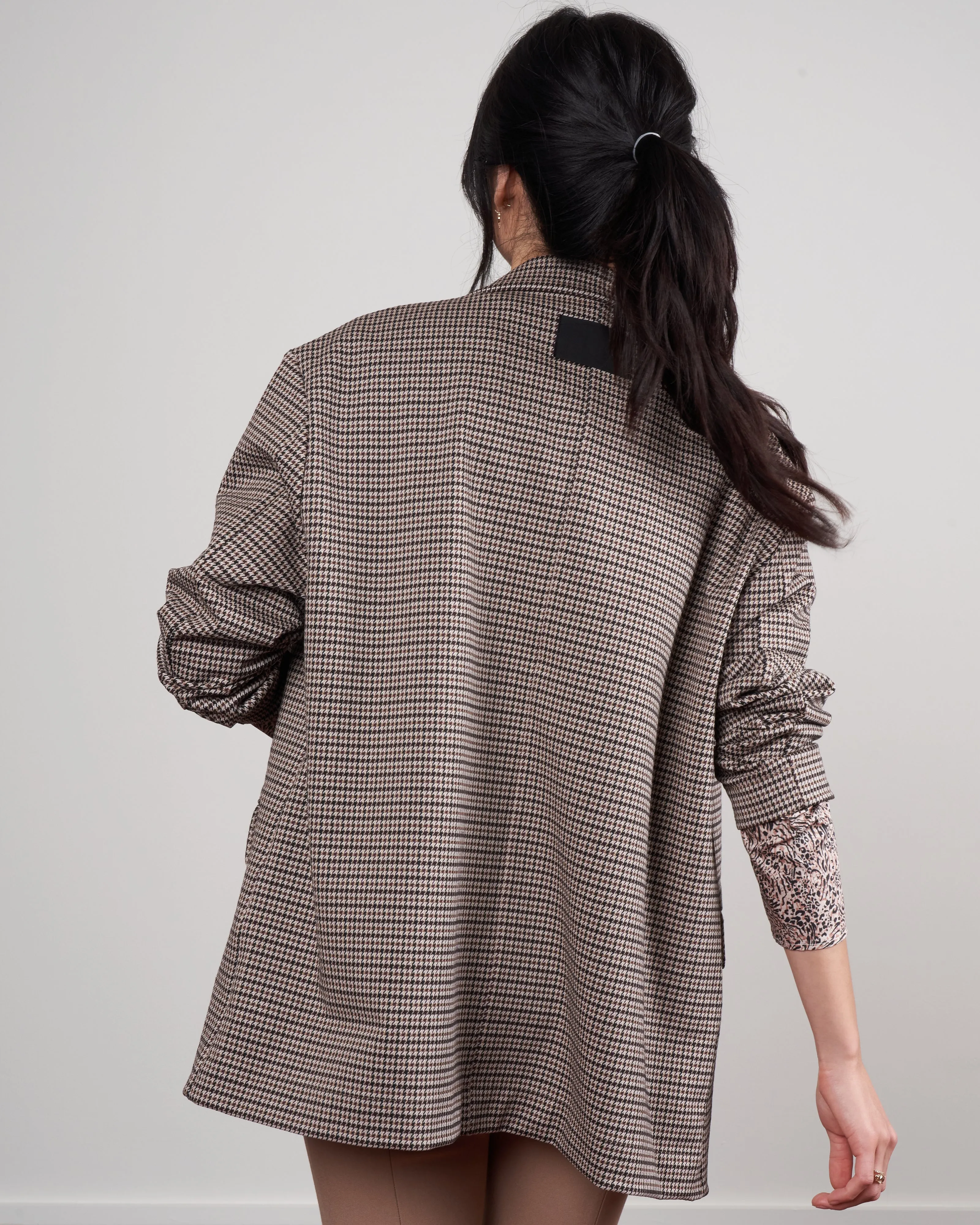 double breast jacket - 83 brown