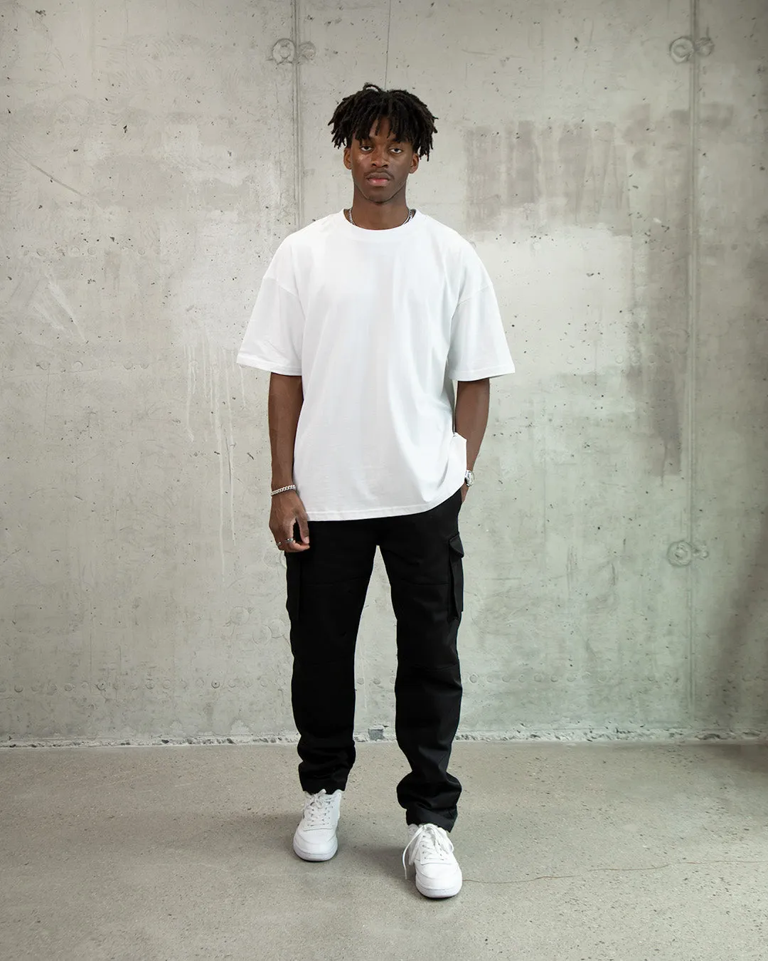 Drop Shoulder T-Shirt - White
