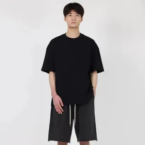 Dropped Shoulders Oversized Solid Color T-shirt