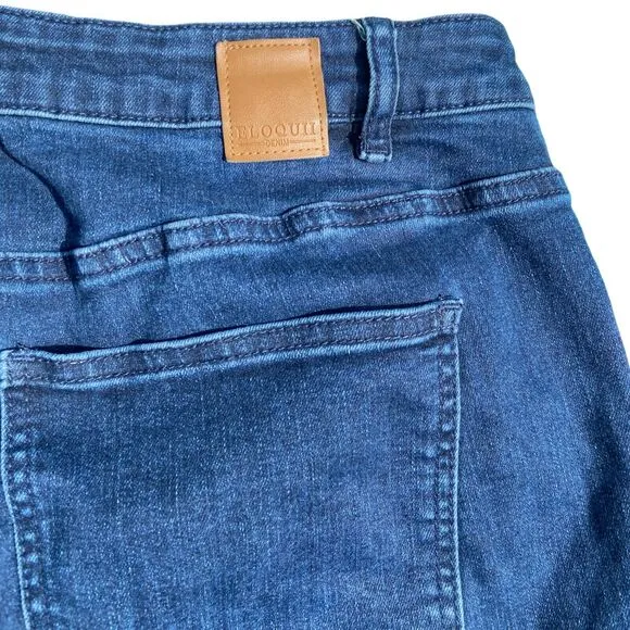 Eloquii Blue Jeans Size 16 Short Skinny Blue 13&quot; High Rise Stretch