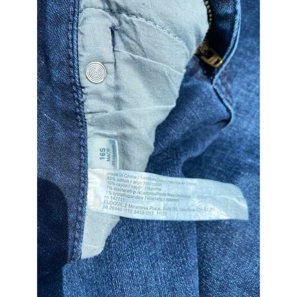 Eloquii Blue Jeans Size 16 Short Skinny Blue 13&quot; High Rise Stretch