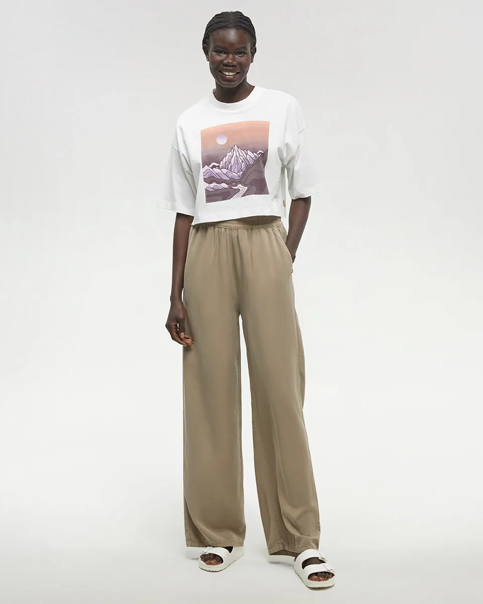Emerald Edge Oversized Crop T-Shirt