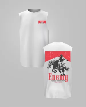 Enemy Red Rodeo White Sleeveless T-shirt