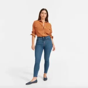 EVERLANE The Curvy High Rise Skinny Jeans Mid Blue {RR19}