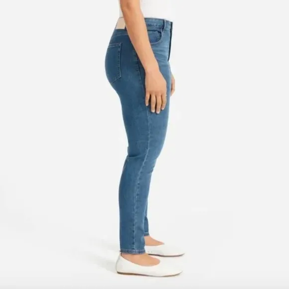 EVERLANE The Curvy High Rise Skinny Jeans Mid Blue {RR19}