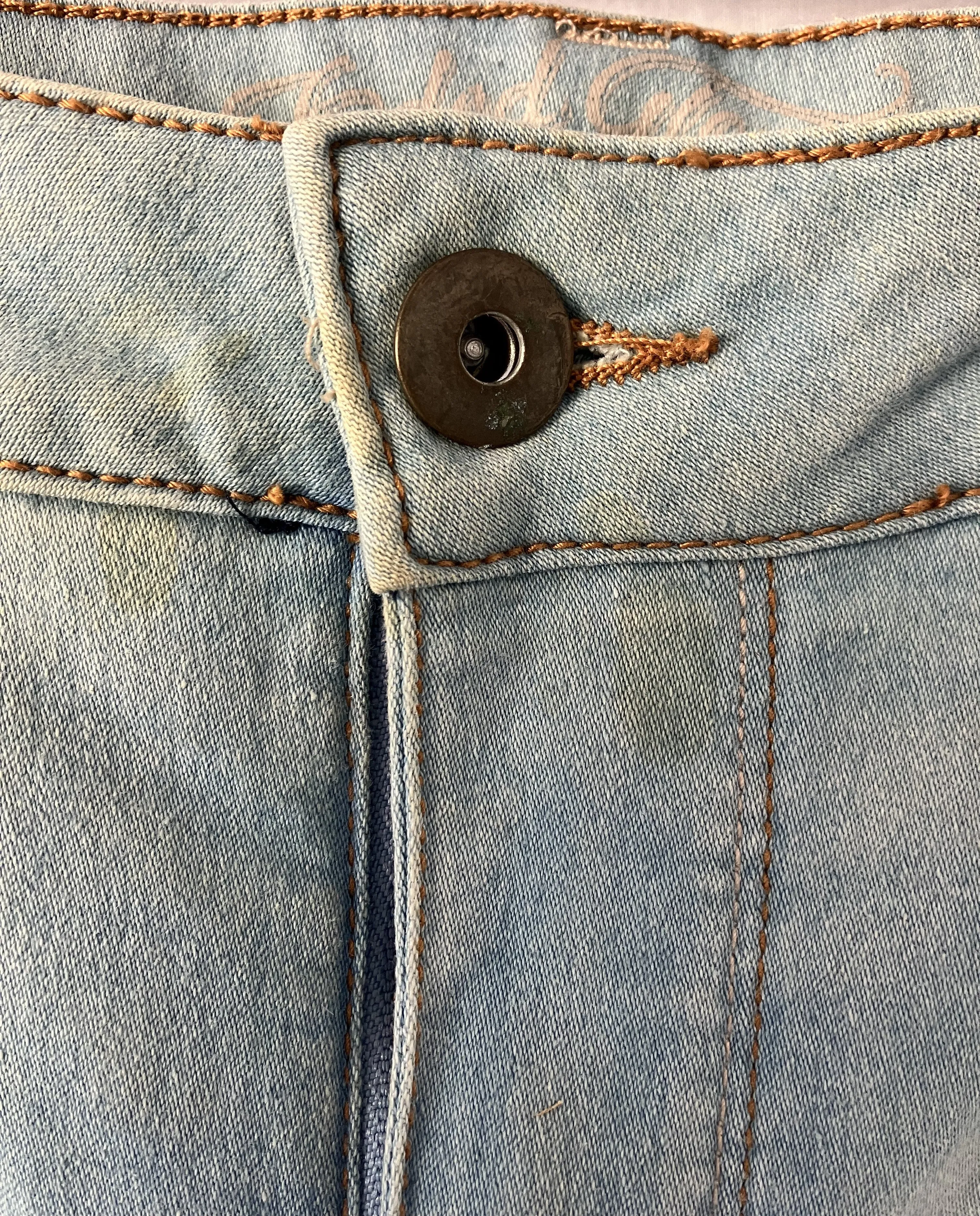 Faded Glory Ankle Jeans, Ripped, Size 18
