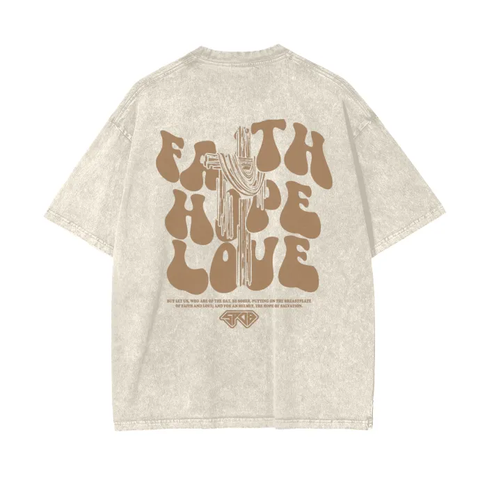 Faith Oversized Snow Wash T-Shirt