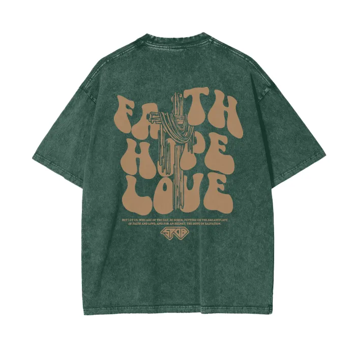 Faith Oversized Snow Wash T-Shirt