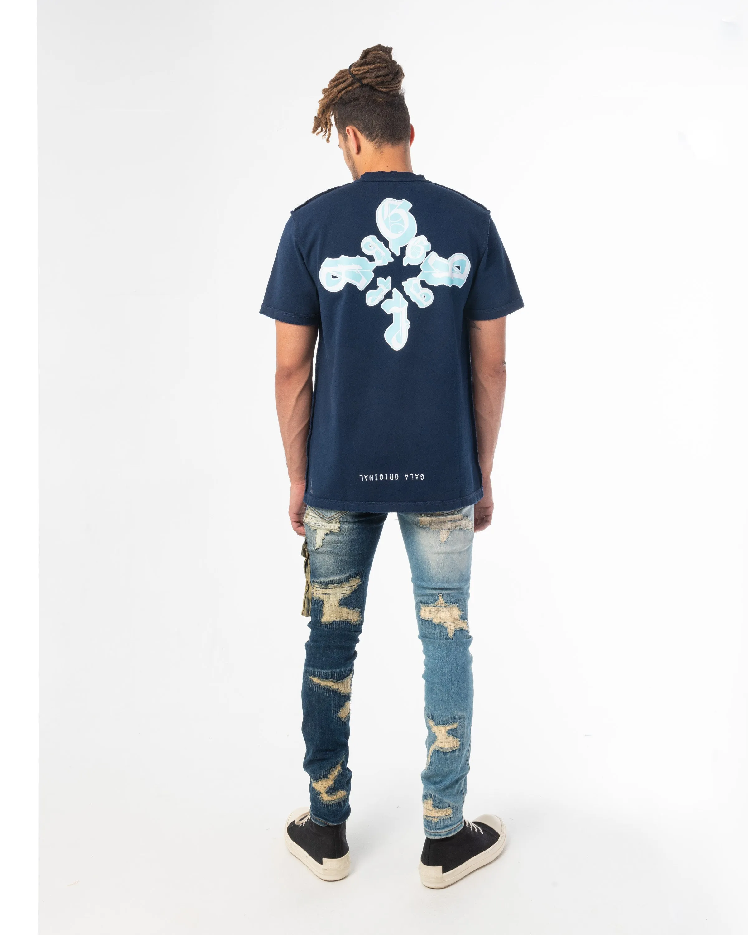 FALLEN STAR TEE (NAVY)