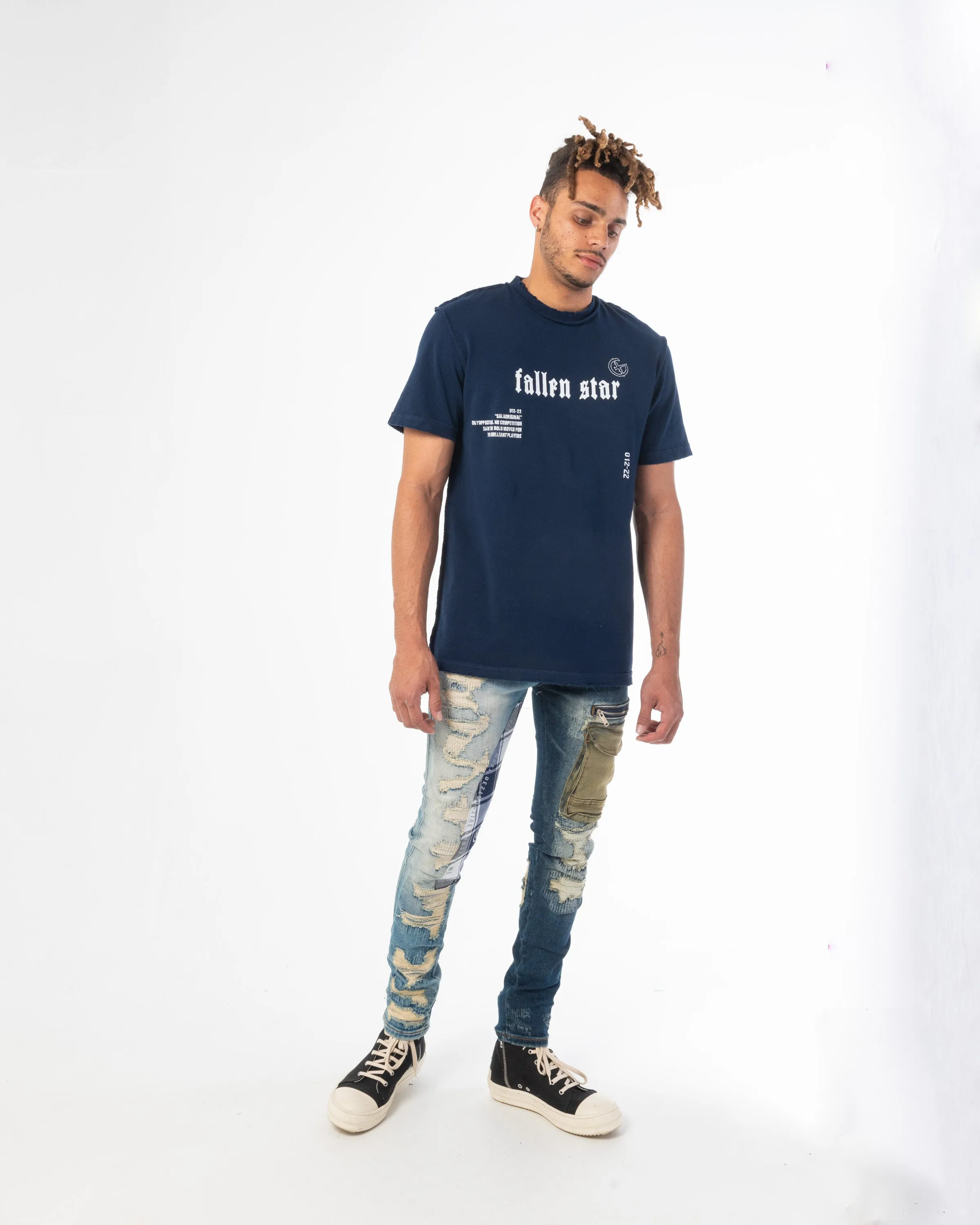 FALLEN STAR TEE (NAVY)