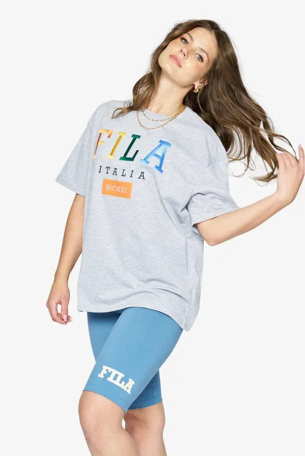 Fila Women's Isabel Oversized Embrodery Tee Grey