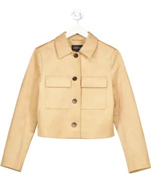 FOREVER NEW Beige Tyla Faux Suede Jacket UK 10