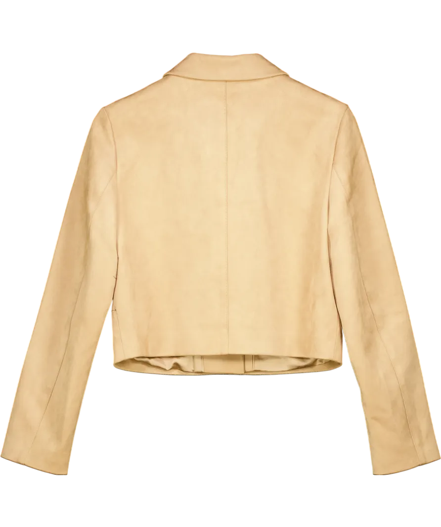 FOREVER NEW Beige Tyla Faux Suede Jacket UK 10