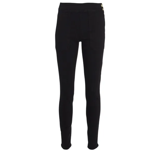 FRAME BLACK HIGH-WAISTED SKINNY JEANS
