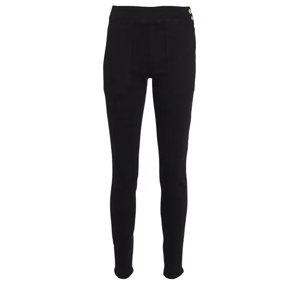 FRAME BLACK HIGH-WAISTED SKINNY JEANS