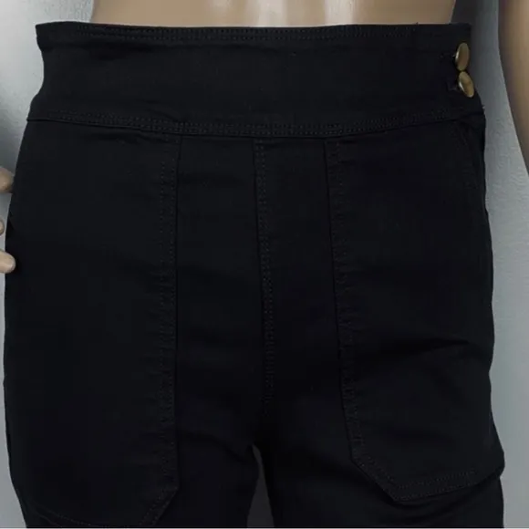 FRAME BLACK HIGH-WAISTED SKINNY JEANS
