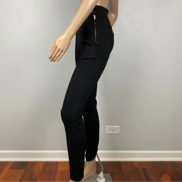 FRAME BLACK HIGH-WAISTED SKINNY JEANS