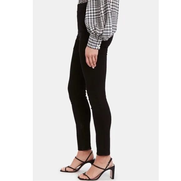 FRAME BLACK HIGH-WAISTED SKINNY JEANS