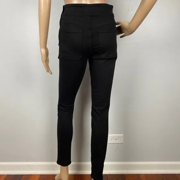 FRAME BLACK HIGH-WAISTED SKINNY JEANS