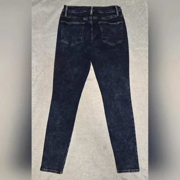 Frame Denim Le High Skinny Dark Blue Acid Wash Jeans Size 29