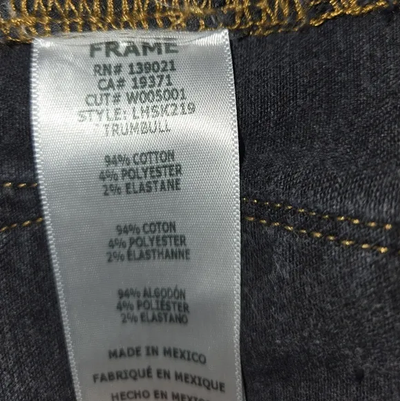 Frame Denim Le High Skinny Dark Blue Acid Wash Jeans Size 29