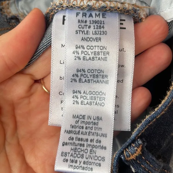 Frame Denim Le Skinny De Jeanne Ripped Knees Skinny Jeans size 28