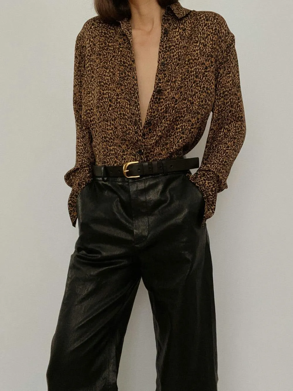 Frame The Standard Shirt in Sand Multi