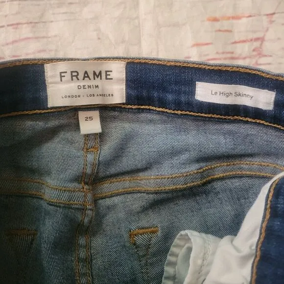 Frame Le High Skinny Distressed Size 25