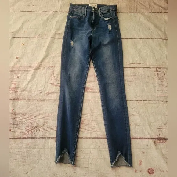 Frame Le High Skinny Distressed Size 25