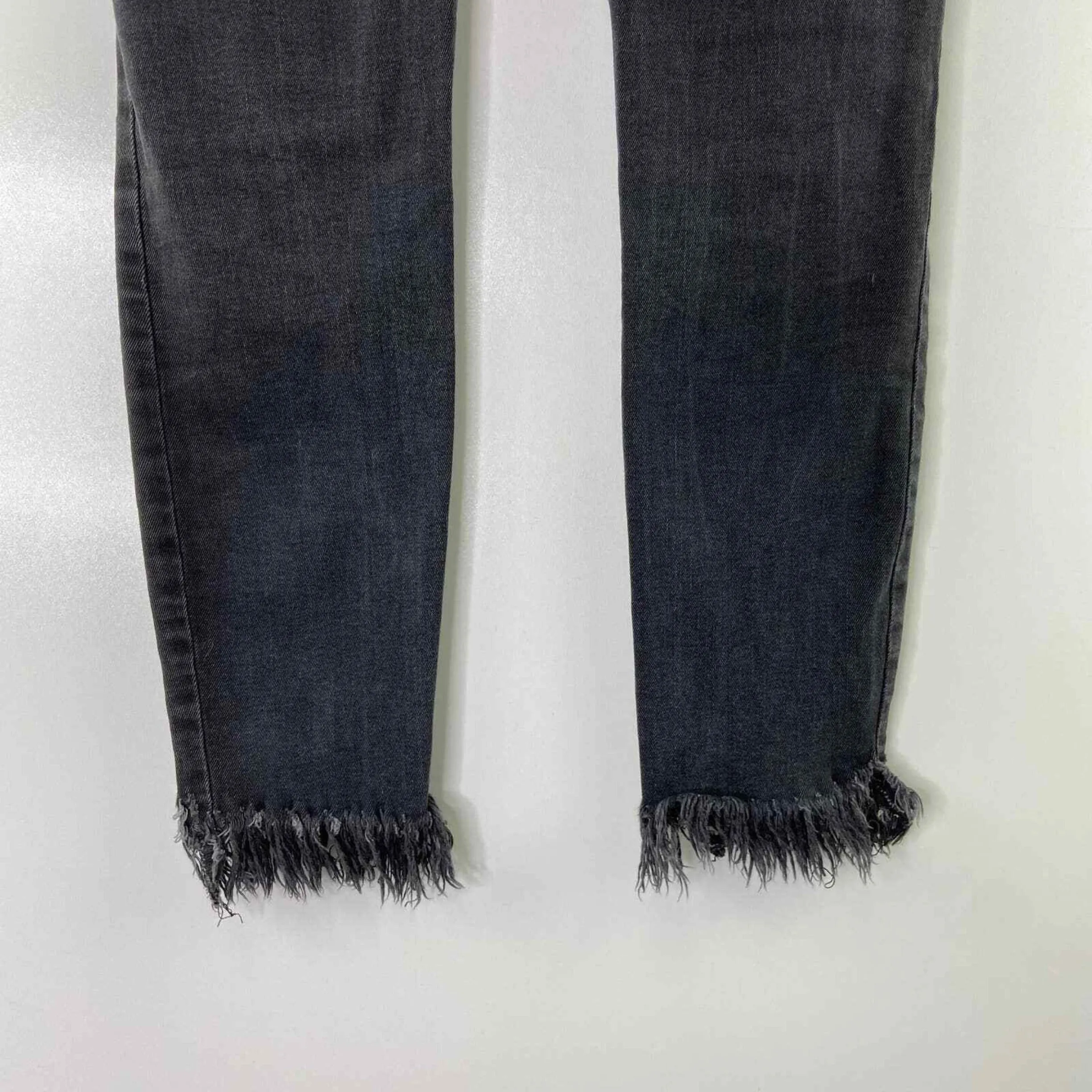 FREE PEOPLE Black Great Heights Frayed Skinny Jeans Size W 28