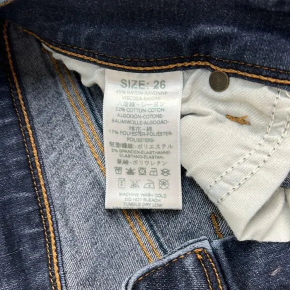 Free People y2k style skinny jeans dark wash size 26