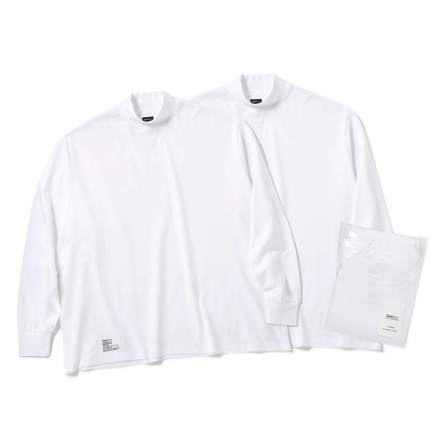 FreshService | フレッシュサービス　2-PACK OVERSIZED L/S MOCKNECK TEE