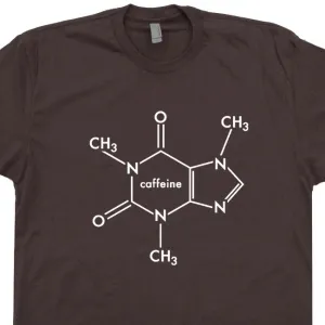 Funny Coffee T Shirt Caffeine Molecule T Shirt Vintage Coffee Shirt