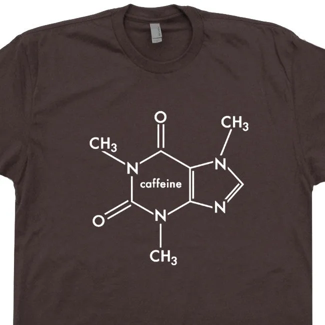 Funny Coffee T Shirt Caffeine Molecule T Shirt Vintage Coffee Shirt