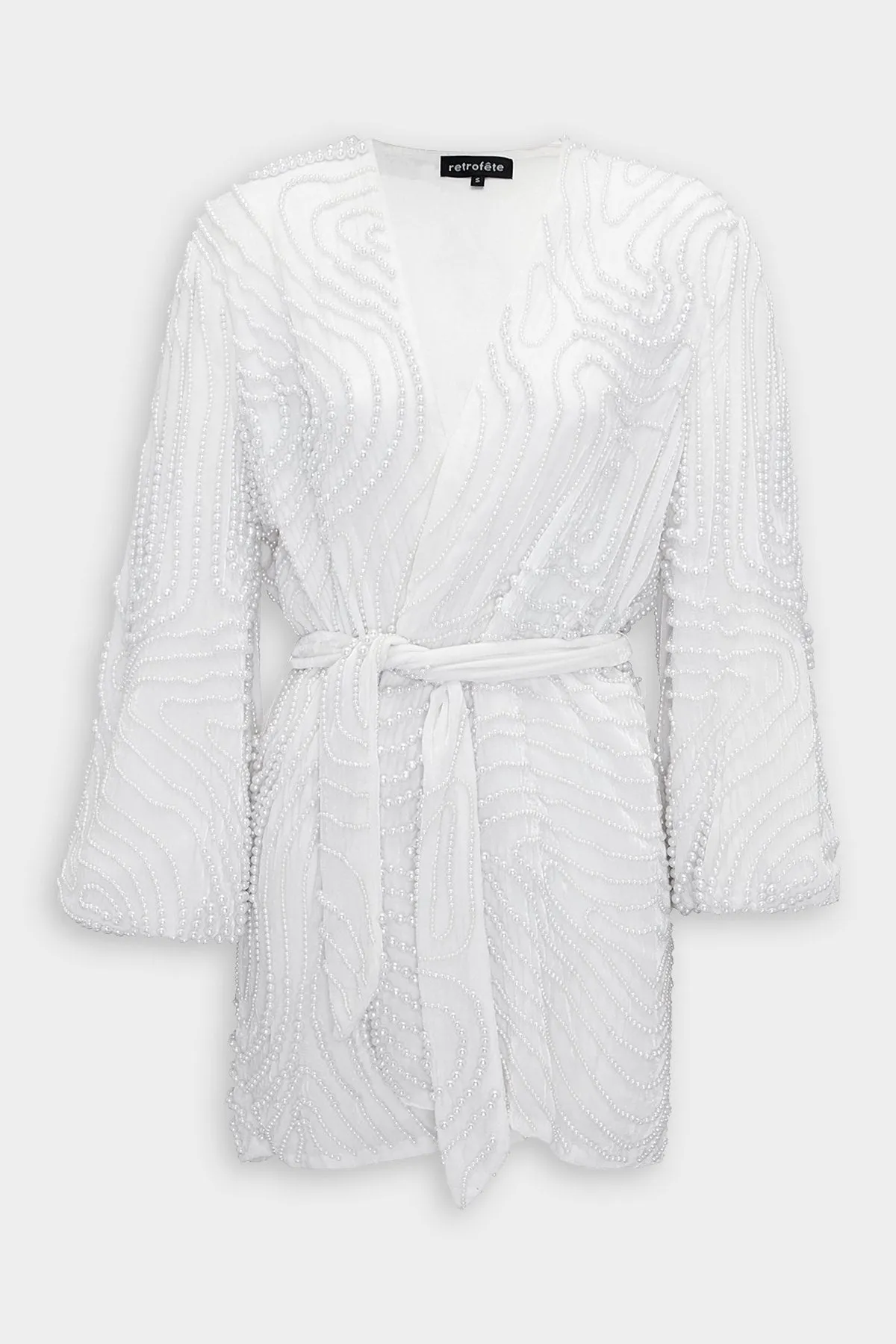 Gabrielle Robe in White Pearl