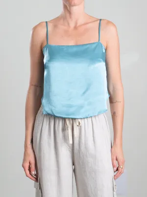 Georgia Top in Vintage Satin - Sea